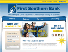 Tablet Screenshot of firstsouthernbank.net